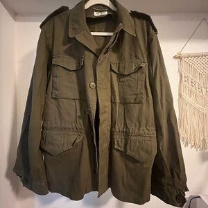 Saint Laurent Khaki Military Field Jacket
